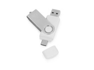 USB/USB Type-C 3.0 флешка на 16 Гб «Квебек C», белый
