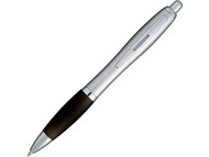 Ручка шариковая "Nash", серебристый/черный, синие чернила