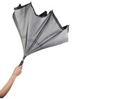 Зонт Lima 23" с обратным сложением, черный/серый