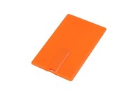 Флешка в виде пластиковой карты, 32 Гб, оранжевый