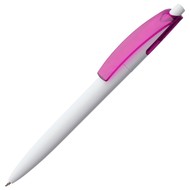 Ручка шариковая Bento, белая с розовым