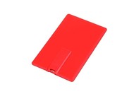 Флешка в виде пластиковой карты, 64 Гб, красный