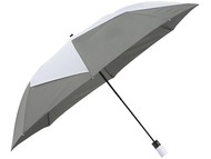 Зонт двухсекционный Pinwheel с автоматическим открытием, 23", серый/белый