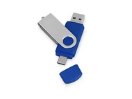 USB/USB Type-C 3.0 флешка на 16 Гб «Квебек C», синий