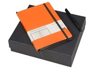 Подарочный набор Bruno Visconti «Megapolis Soft»: ежедневник А5 недат., ручка шарик., оранжев/черный