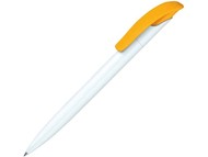 Ручка шариковая Senator модель «Challenger Basic Polished», белый/желтый