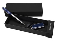 Набор Cerruti 1881: ручка шариковая, флеш-карта USB 2.0 на 8 Гб «Zoom Blue»