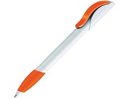 Ручка шариковая Senator модель Hattrix Soft, белый/оранжевый