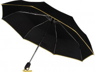 Зонт складной "Уоки", черный/желтый (Р)