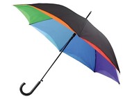 Зонт-трость "Радуга", черный/разноцветный