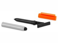Ручка-стилус шариковая "Robo" с очистителем экрана, оранжевый