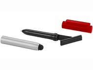 Ручка-стилус шариковая "Robo" с очистителем экрана, красный