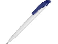 Ручка шариковая Senator модель «Challenger Basic Polished», белый/синий